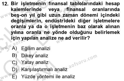 Bürolarda Temel Kavramlar Dersi 2022 - 2023 Yılı (Vize) Ara Sınavı 12. Soru