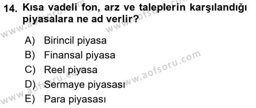 Bürolarda Temel Kavramlar Dersi 2022 - 2023 Yılı (Vize) Ara Sınavı 14. Soru