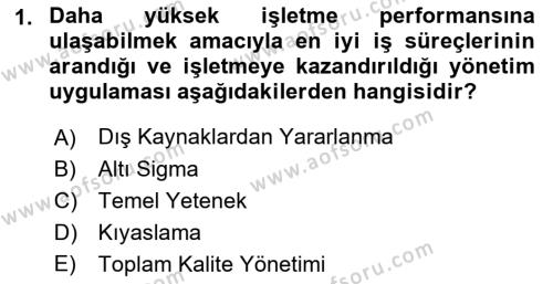 Bürolarda Temel Kavramlar Dersi 2022 - 2023 Yılı (Final) Dönem Sonu Sınavı 1. Soru