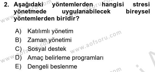 Bürolarda Temel Kavramlar Dersi 2022 - 2023 Yılı (Final) Dönem Sonu Sınavı 2. Soru