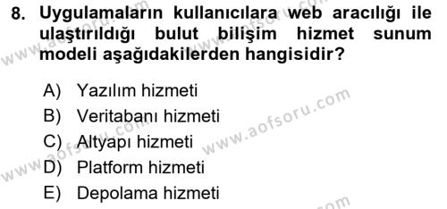 Bürolarda Temel Kavramlar Dersi 2022 - 2023 Yılı (Final) Dönem Sonu Sınavı 8. Soru