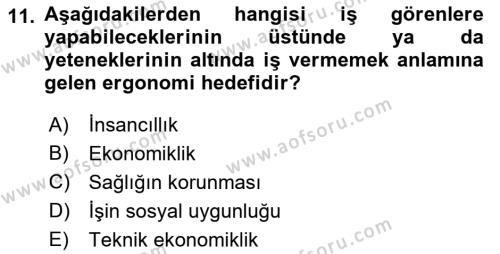 Bürolarda Temel Kavramlar Dersi 2022 - 2023 Yılı Yaz Okulu Sınavı 11. Soru