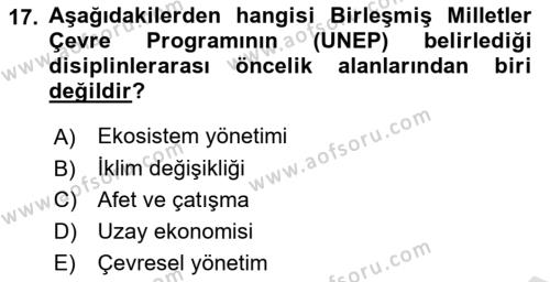 İş Hayatında Standartlar Dersi 2021 - 2022 Yılı (Vize) Ara Sınavı 17. Soru