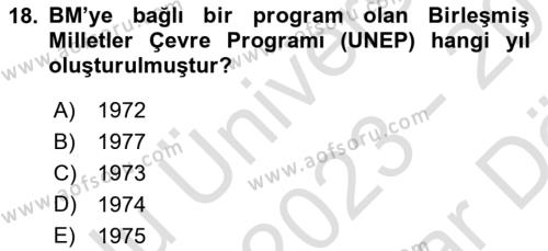 İş Hayatında Standartlar Dersi 2023 - 2024 Yılı (Vize) Ara Sınavı 18. Soru