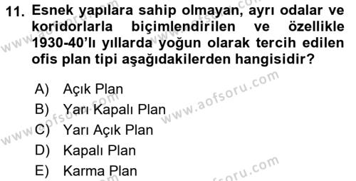 Modern Büro Yönetimi Dersi 2021 - 2022 Yılı (Vize) Ara Sınavı 11. Soru