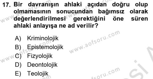 Modern Büro Yönetimi Dersi 2021 - 2022 Yılı (Vize) Ara Sınavı 17. Soru