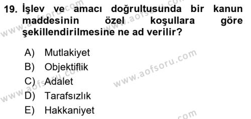 Modern Büro Yönetimi Dersi 2021 - 2022 Yılı (Vize) Ara Sınavı 19. Soru