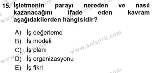 Modern Büro Yönetimi Dersi 2021 - 2022 Yılı (Final) Dönem Sonu Sınavı 15. Soru