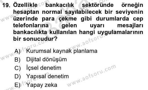 Modern Büro Yönetimi Dersi 2021 - 2022 Yılı (Final) Dönem Sonu Sınavı 19. Soru