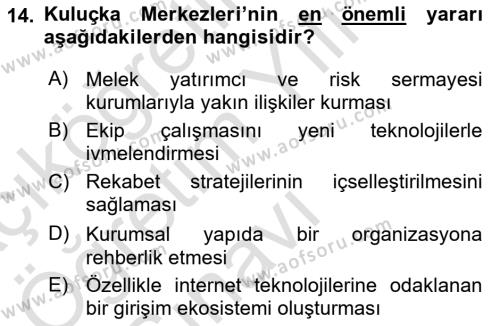 Modern Büro Yönetimi Dersi 2022 - 2023 Yılı Yaz Okulu Sınavı 14. Soru