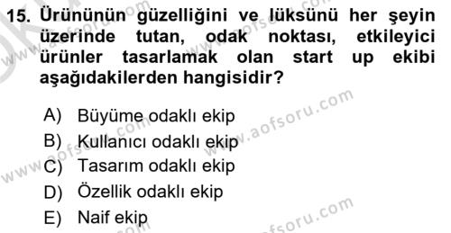 Modern Büro Yönetimi Dersi 2022 - 2023 Yılı Yaz Okulu Sınavı 15. Soru