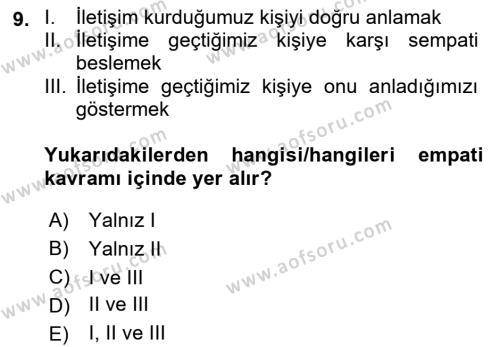 Modern Büro Yönetimi Dersi 2022 - 2023 Yılı Yaz Okulu Sınavı 9. Soru