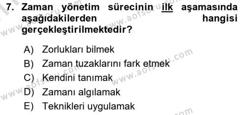 Modern Büro Yönetimi Dersi 2023 - 2024 Yılı (Vize) Ara Sınavı 7. Soru