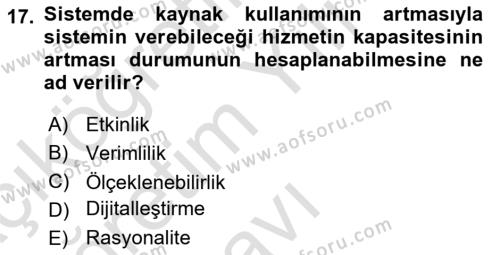 Dosyalama Arşivleme Dersi 2020 - 2021 Yılı Yaz Okulu Sınavı 17. Soru