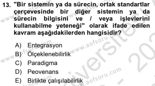 Dosyalama Arşivleme Dersi 2023 - 2024 Yılı (Final) Dönem Sonu Sınavı 13. Soru