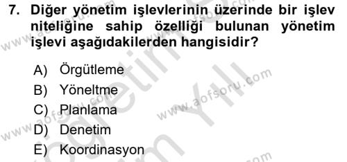 Dosyalama Arşivleme Dersi 2023 - 2024 Yılı Yaz Okulu Sınavı 7. Soru