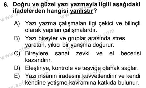 Mesleki Yazışmalar Dersi 2020 - 2021 Yılı Yaz Okulu Sınavı 6. Soru