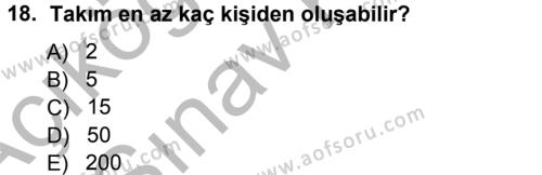 Yönetici Asistanlığı Dersi 2012 - 2013 Yılı (Vize) Ara Sınavı 18. Soru