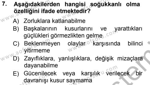 Yönetici Asistanlığı Dersi 2012 - 2013 Yılı (Vize) Ara Sınavı 7. Soru