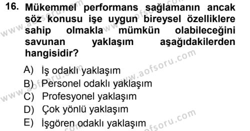 Yönetici Asistanlığı Dersi 2012 - 2013 Yılı (Final) Dönem Sonu Sınavı 16. Soru