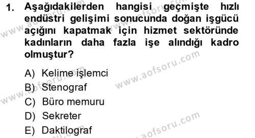 Yönetici Asistanlığı Dersi 2013 - 2014 Yılı (Final) Dönem Sonu Sınavı 1. Soru