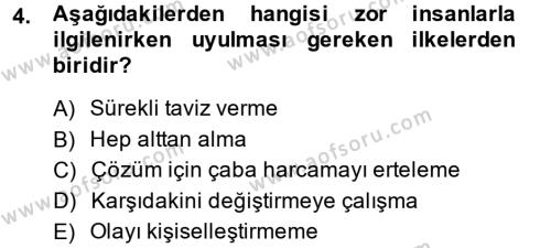 Yönetici Asistanlığı Dersi 2013 - 2014 Yılı (Final) Dönem Sonu Sınavı 4. Soru