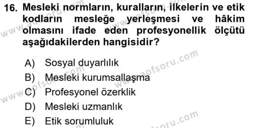 Yönetici Asistanlığı Dersi 2018 - 2019 Yılı Yaz Okulu Sınavı 16. Soru