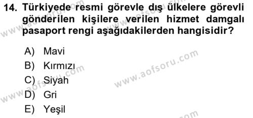 Yönetici Asistanlığı Dersi 2019 - 2020 Yılı (Vize) Ara Sınavı 14. Soru