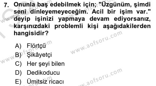 Yönetici Asistanlığı Dersi 2022 - 2023 Yılı (Final) Dönem Sonu Sınavı 7. Soru