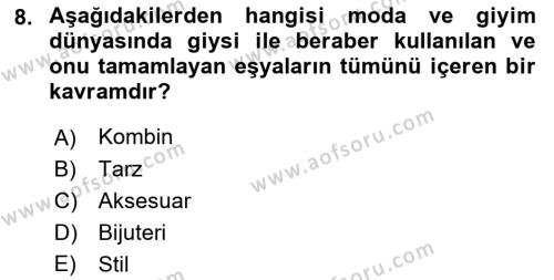 Yönetici Asistanlığı Dersi 2023 - 2024 Yılı (Final) Dönem Sonu Sınavı 8. Soru