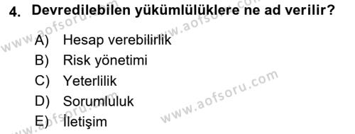 Ekip Yönetimi ve Liderlik Dersi 2023 - 2024 Yılı (Vize) Ara Sınavı 4. Soru