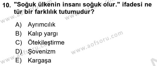 Ekip Yönetimi ve Liderlik Dersi 2023 - 2024 Yılı (Final) Dönem Sonu Sınavı 10. Soru