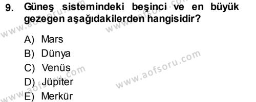 Coğrafi Bilgi Sistemlerine Giriş Dersi 2013 - 2014 Yılı (Vize) Ara Sınavı 9. Soru