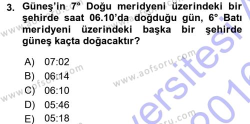 Coğrafi Bilgi Sistemlerine Giriş Dersi 2015 - 2016 Yılı (Final) Dönem Sonu Sınavı 3. Soru