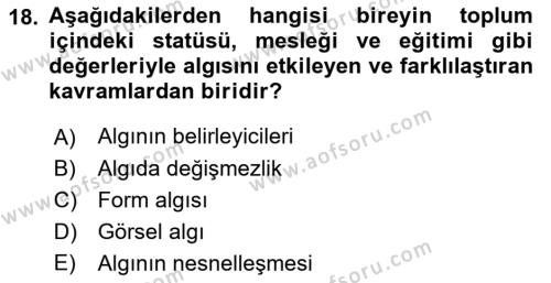 Bilgisayar Destekli Temel Tasarım Dersi 2023 - 2024 Yılı (Vize) Ara Sınavı 18. Soru