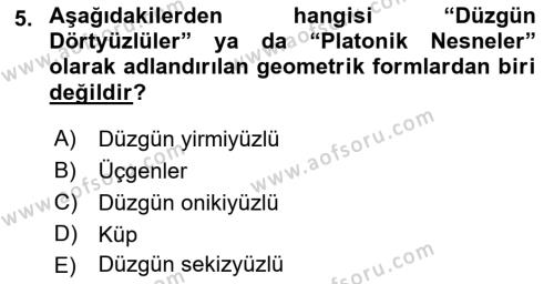 Bilgisayar Destekli Temel Tasarım Dersi 2023 - 2024 Yılı (Vize) Ara Sınavı 5. Soru