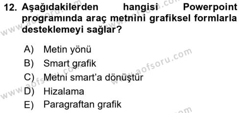 Bilgisayar Destekli Temel Tasarım Dersi 2023 - 2024 Yılı (Final) Dönem Sonu Sınavı 12. Soru