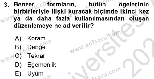 Bilgisayar Destekli Temel Tasarım Dersi 2023 - 2024 Yılı (Final) Dönem Sonu Sınavı 3. Soru