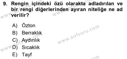 Bilgisayar Destekli Temel Tasarım Dersi 2023 - 2024 Yılı (Final) Dönem Sonu Sınavı 9. Soru