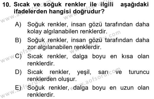 Bilgisayar Destekli Temel Tasarım Dersi 2023 - 2024 Yılı Yaz Okulu Sınavı 10. Soru