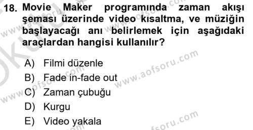 Bilgisayar Destekli Temel Tasarım Dersi 2023 - 2024 Yılı Yaz Okulu Sınavı 18. Soru