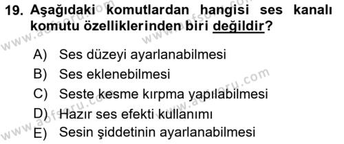 Bilgisayar Destekli Temel Tasarım Dersi 2023 - 2024 Yılı Yaz Okulu Sınavı 19. Soru