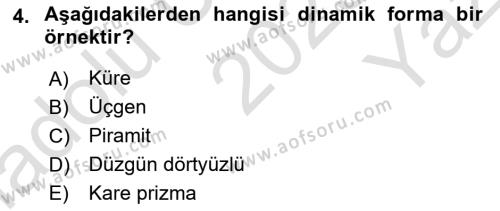 Bilgisayar Destekli Temel Tasarım Dersi 2023 - 2024 Yılı Yaz Okulu Sınavı 4. Soru