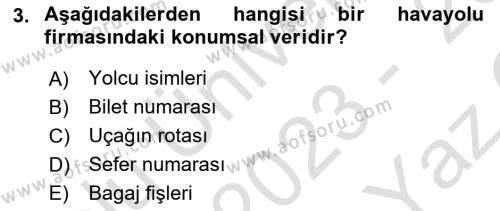 Konumsal Veritabanı 1 Dersi 2023 - 2024 Yılı Yaz Okulu Sınavı 3. Soru