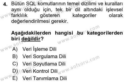 Konumsal Veritabanı 1 Dersi 2023 - 2024 Yılı Yaz Okulu Sınavı 4. Soru