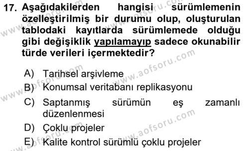 Konumsal Veritabanı 2 Dersi 2018 - 2019 Yılı Yaz Okulu Sınavı 17. Soru