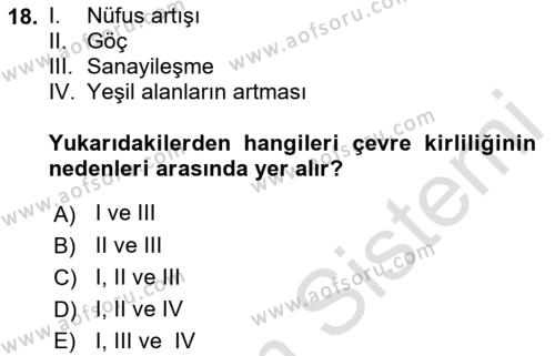 Coğrafi Bilgi Sistemlerinin Kullanım Alanları 1 Dersi 2021 - 2022 Yılı (Vize) Ara Sınavı 18. Soru