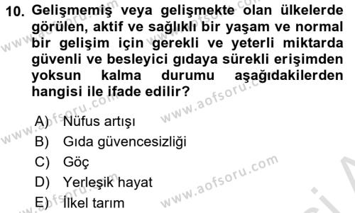 Coğrafi Bilgi Sistemlerinin Kullanım Alanları 1 Dersi 2021 - 2022 Yılı (Final) Dönem Sonu Sınavı 10. Soru