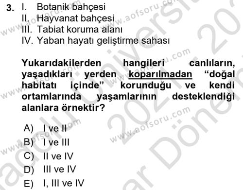 Coğrafi Bilgi Sistemlerinin Kullanım Alanları 1 Dersi 2021 - 2022 Yılı (Final) Dönem Sonu Sınavı 3. Soru