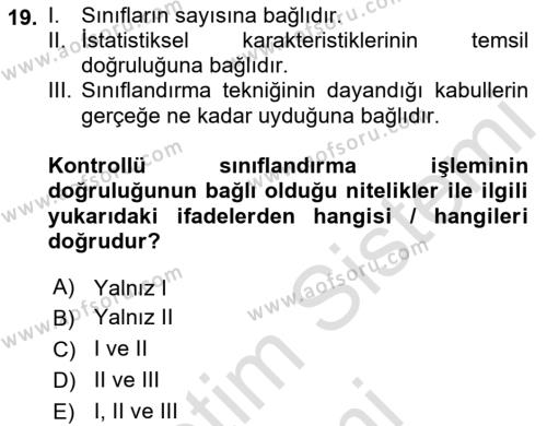 Uzaktan Algılama Dersi 2021 - 2022 Yılı (Final) Dönem Sonu Sınavı 19. Soru